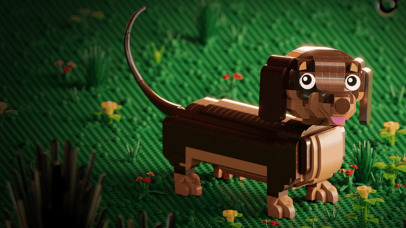 emagineer LEGO dachshund build